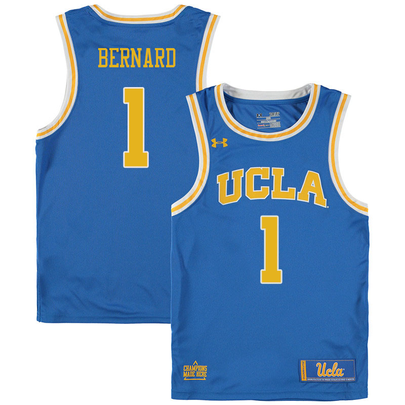 Men #1 Jules Bernard UCLA Burins College Basketball Jerseys Sale-Blue